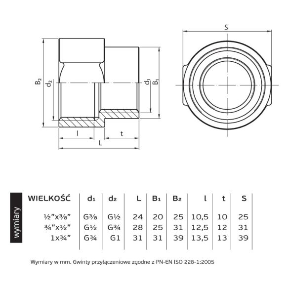 ERŐSÍTETT KARMANTYÚ SZŰKÍTŐ (240G) BB  1/2"-3/8" (1/20)