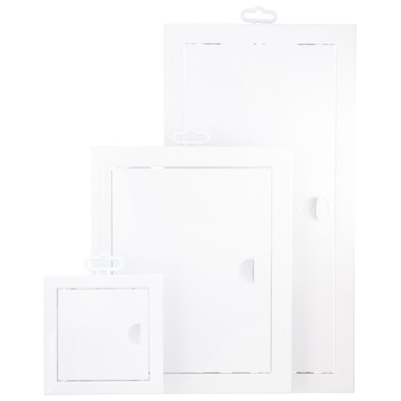 ABS szervízajtó 200x250mm fehér, müa.(1/24)