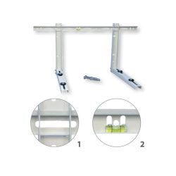   KLÍMA TARTÓ KONZOL CSÚSZTATHATÓ SZÁRRAL, VÍZMÉRTÉKES, 80KG TÜV (450X380X800)