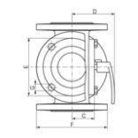 ESBE 4F65-90 karimás szelep PN6 (11102000)