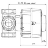 ESBE ARA653 motor 24V 60sec 3pont 6Nm (12100200)