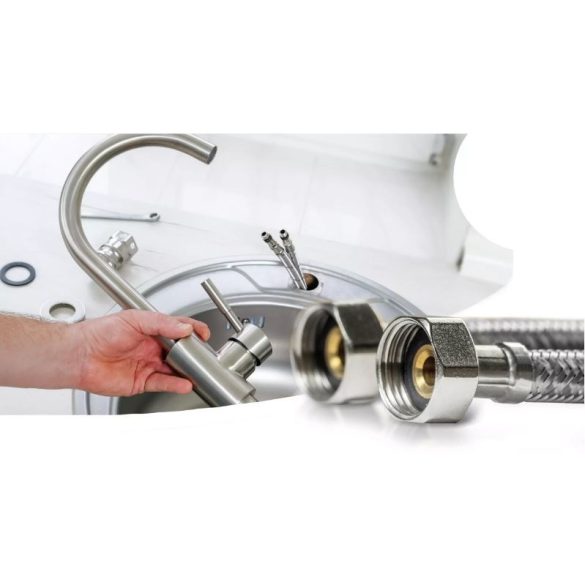 Flexibilis bekötőcső (csaptelephez) 1/2"xM10 40cm (1/25)