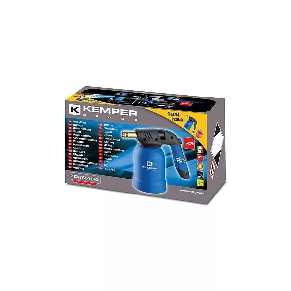 Forrasztólámpa SZETT  (1 db gázlámpa forrasztáshoz PIEZO-s +1 db szelepes gázpatron-190gr)
