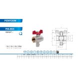 PREMIUM GOLYÓSCSAP 1/2"BB M10X1 MÉRŐCSOKKAL, 30BAR, PILLANGÓKAR