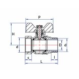 PREMIUM GRAND GOLYÓSCSAP 30BAR PILLANGÓKARRAL 3/4", KB FIX (1/10/100)