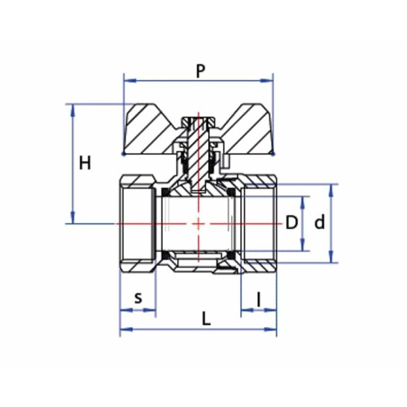 PREMIUM GRAND GOLYÓSCSAP 30BAR PILLANGÓKARRAL 1", BB (1/8/64)
