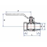 PREMIUM GRAND GOLYÓSCSAP 30BAR LAPÁTKARRAL 3/4", KB FIX (1/10/80)