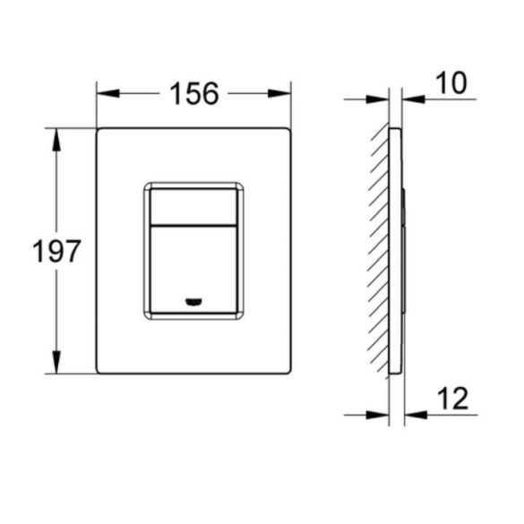 Grohe Skate Cosmopolitan WC-nyomólap fehér 2 mennyiséges
