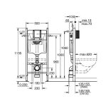 GROHE RAPID FALSIK ALATTI WC TARTÁLY 38840000