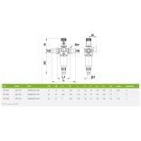 HERZ vízszűrő nyomáscsökkentővel 3/4" (2301102)