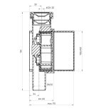 HL-138N klímaszifon falba süllyeszthető, bűzzárral DN32 100x100mm