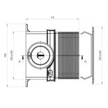 HL-138N klímaszifon falba süllyeszthető, bűzzárral DN32 100x100mm