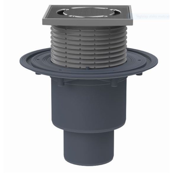 HL 310 Padlólefolyó függőleges kifolyóval, bűzzárral 115x115mm