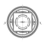 HL 310 Padlólefolyó függőleges kifolyóval, bűzzárral 115x115mm