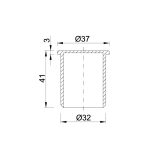 Lefolyó tokelzáró dugó 32mm