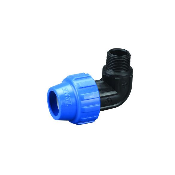 KPE külső menetes könyök csatlakozó műanyag 20x1/2" KM