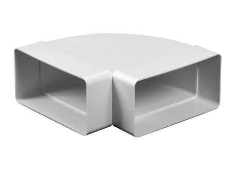 90° vízszintes könyök - PVC lapos légcsatornához 120/60 (1/24)