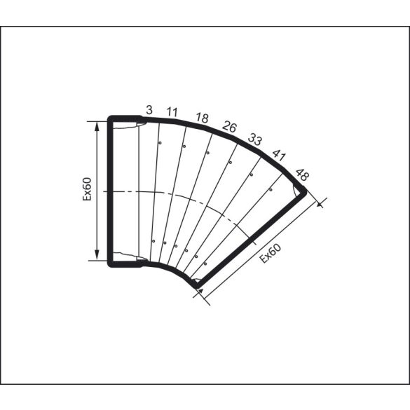 15°-60° állítható vízszintes könyök 204/60 (1/18)