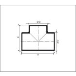 T elágazó - PVC légcsatornához ?100 (1/20)