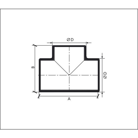 T elágazó - PVC légcsatornához ?100 (1/20)