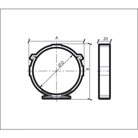 PVC clip bilincs 100mm (1/50)
