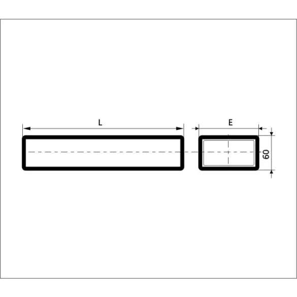PVC lapos légcsatorna cső 120/60 0,5m/szál (1/27)