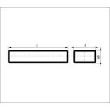 PVC lapos légcsatorna cső 120/60 1m/szál (1/27)