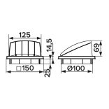 Ereszelem visszacsapószeleppel fehér ?100 (1/20)