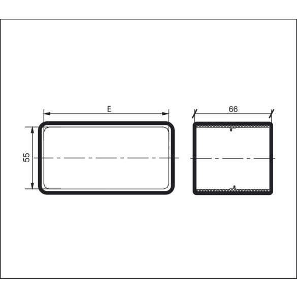 Toldó - PVC lapos légcsatornához 110/55 (1/33)