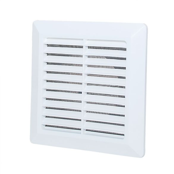 Szögletes MŰA.szellőzőrács rovarvédő hálóval 100mm (1/35)