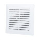 Szögletes MŰA.szellőzőrács rovarvédő hálóval 125mm (1/35)