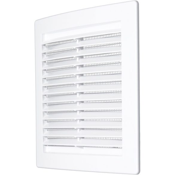 Szögletes MŰA.szellőzőrács rovarvédő hálóval 200x200mm (1/35)