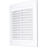 Szögletes MŰA.szellőzőrács rovarvédő hálóval 340x340mm (1/25)