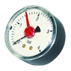 Manométer biztonsági szelephez, 4 bar, hátsó csatl.