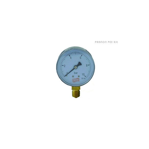 MANOMÉTER  D63 0-6 BAR ÁLLÓ (1/100)