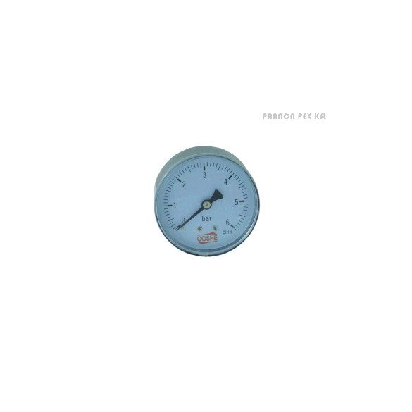 MANOMÉTER  D63 0-10 BAR HÁTSÓS (1/100)