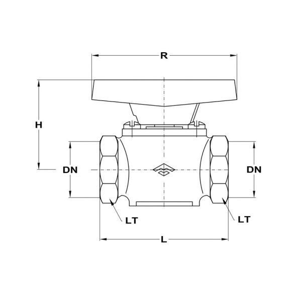 Mofém AHA Gömbcsap BB csatlakozással 1", 113-0034-00