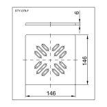 FEDRÁCS 150X150MM FEHÉR (STY-078-F)