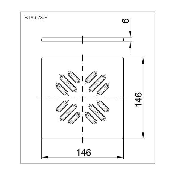 FEDRÁCS 150X150MM FEHÉR (STY-078-F)