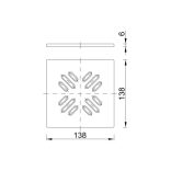 FEDRÁCS 150X150MM SAVÁLLÓ V=2MM (STY-505-1)