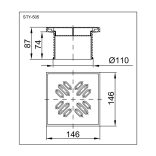 MAGASÍTOTT PADLÓRÁCS ROZSDAMENTES (STY-505)