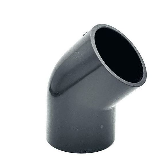 PVC nyomó könyök 32/45°