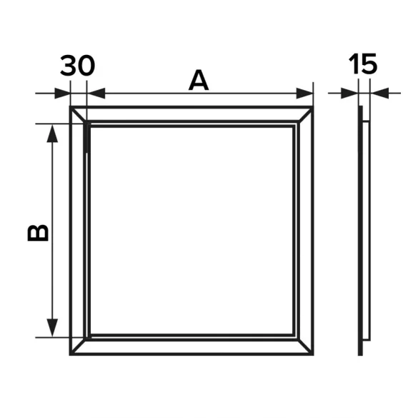 ALU/GIPSZKARTON szervízajtó 300x500mm VORTZ