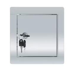 INOX szervízajtó 150x150mm KULCSOS ZÁRRAL VORTZ