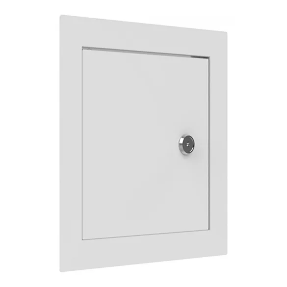 FÉM szervízajtó 150x300mm fehér KULCSOS ZÁRRAL VORTZ