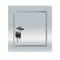   INOX szervízajtó 200x300mm KULCSOS ZÁRRAL VORTZ (csempeajtó, ellenőrző ablak, revíziós ajtó)