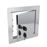 INOX szervízajtó 250x250mm KULCSOS ZÁRRAL VORTZ