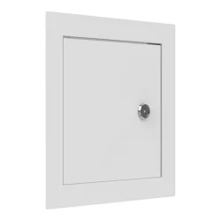 FÉM szervízajtó 250x250mm fehér KULCSOS ZÁRRAL VORTZ