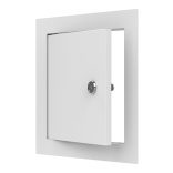 FÉM szervízajtó 400x400mm fehér KULCSOS ZÁRRAL VORTZ (csempeajtó, ellenőrző ablak, revíziós ajtó)