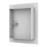 FÉM szervízajtó 400x500mm fehér KULCSOS ZÁRRAL VORTZ